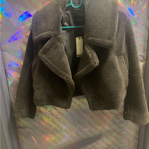 Banana Republic Brown Faux Fur Coat - Picture 1 of 3